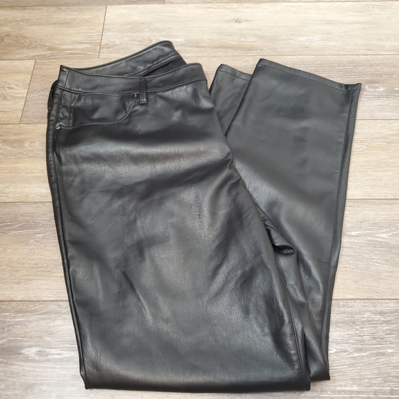 Chico's Pants & Jumpsuits Womens Chicos Faux Leather Suede Pants Sz